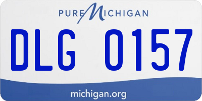 MI license plate DLG0157