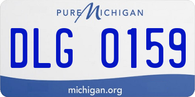 MI license plate DLG0159