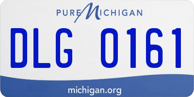 MI license plate DLG0161