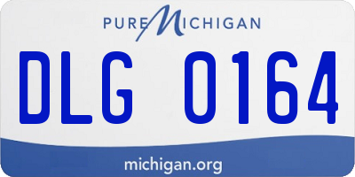 MI license plate DLG0164