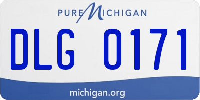 MI license plate DLG0171