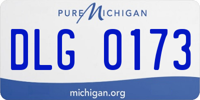 MI license plate DLG0173
