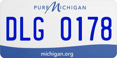 MI license plate DLG0178