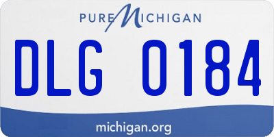 MI license plate DLG0184