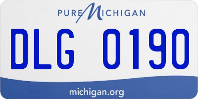 MI license plate DLG0190