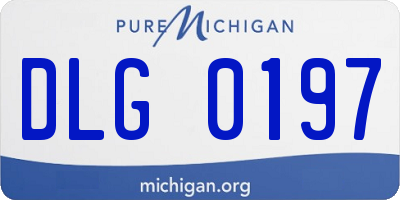 MI license plate DLG0197