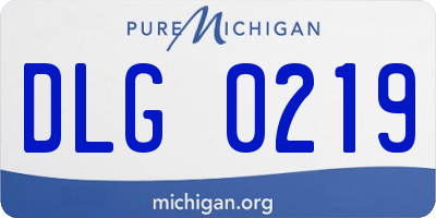 MI license plate DLG0219