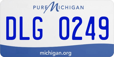 MI license plate DLG0249