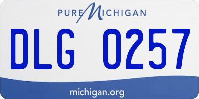 MI license plate DLG0257