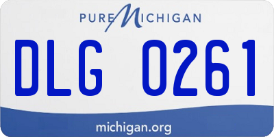 MI license plate DLG0261