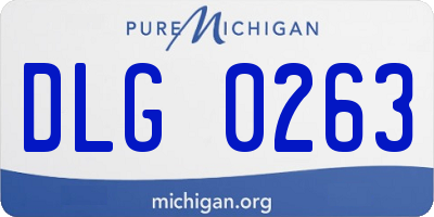 MI license plate DLG0263