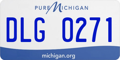 MI license plate DLG0271