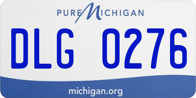 MI license plate DLG0276