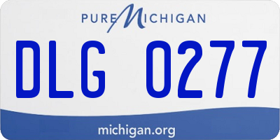 MI license plate DLG0277