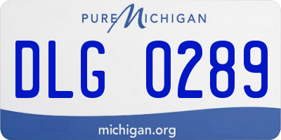 MI license plate DLG0289