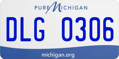 MI license plate DLG0306