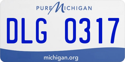 MI license plate DLG0317