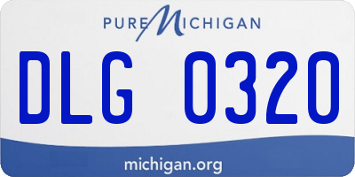 MI license plate DLG0320
