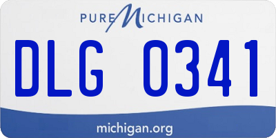 MI license plate DLG0341