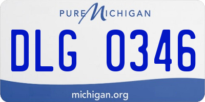 MI license plate DLG0346