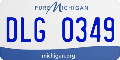 MI license plate DLG0349