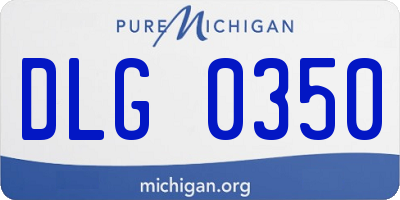 MI license plate DLG0350