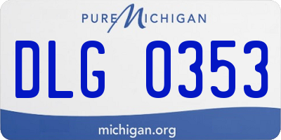 MI license plate DLG0353