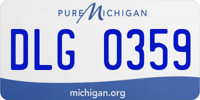 MI license plate DLG0359
