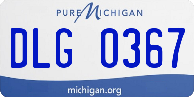 MI license plate DLG0367