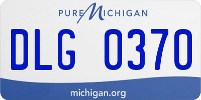 MI license plate DLG0370