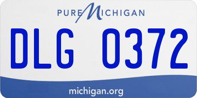 MI license plate DLG0372