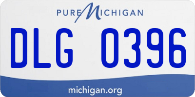 MI license plate DLG0396