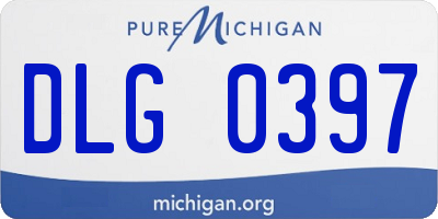 MI license plate DLG0397