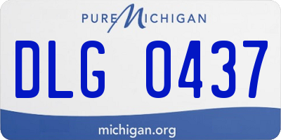 MI license plate DLG0437