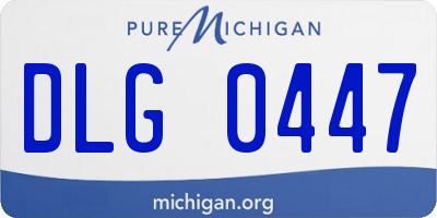 MI license plate DLG0447