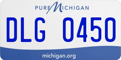 MI license plate DLG0450