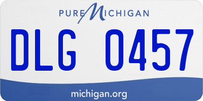 MI license plate DLG0457