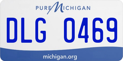 MI license plate DLG0469