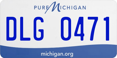 MI license plate DLG0471