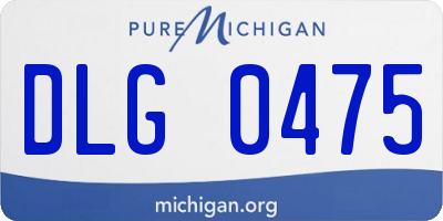 MI license plate DLG0475