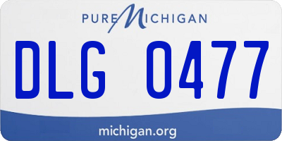 MI license plate DLG0477