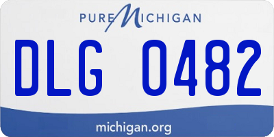 MI license plate DLG0482