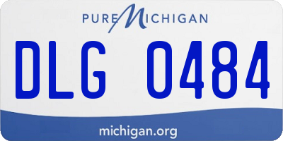 MI license plate DLG0484