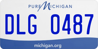 MI license plate DLG0487