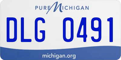 MI license plate DLG0491