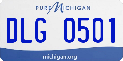 MI license plate DLG0501