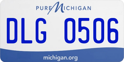 MI license plate DLG0506