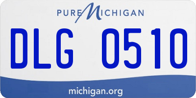 MI license plate DLG0510