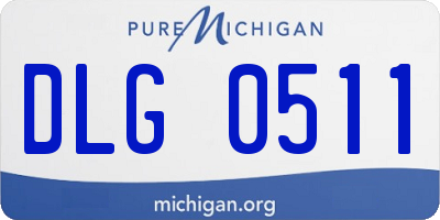 MI license plate DLG0511