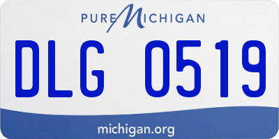 MI license plate DLG0519